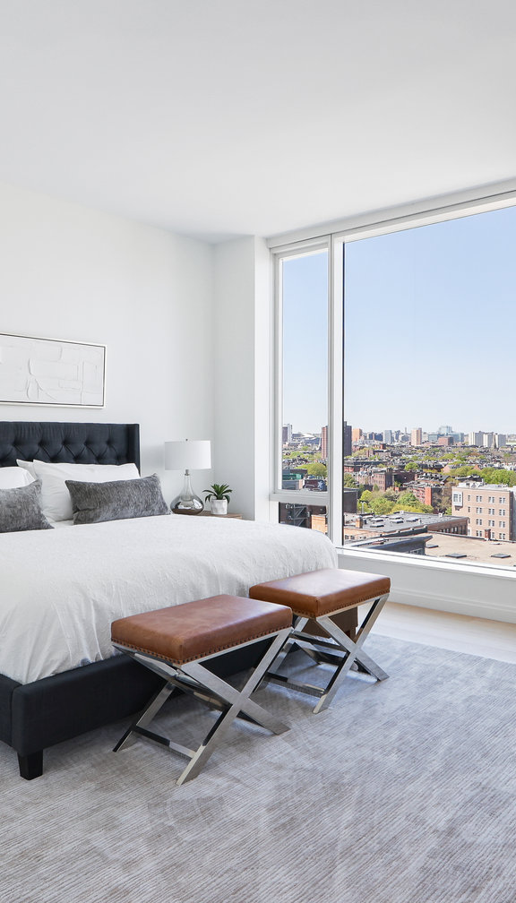 Primary Bedroom with Floor to Ceiling Windows